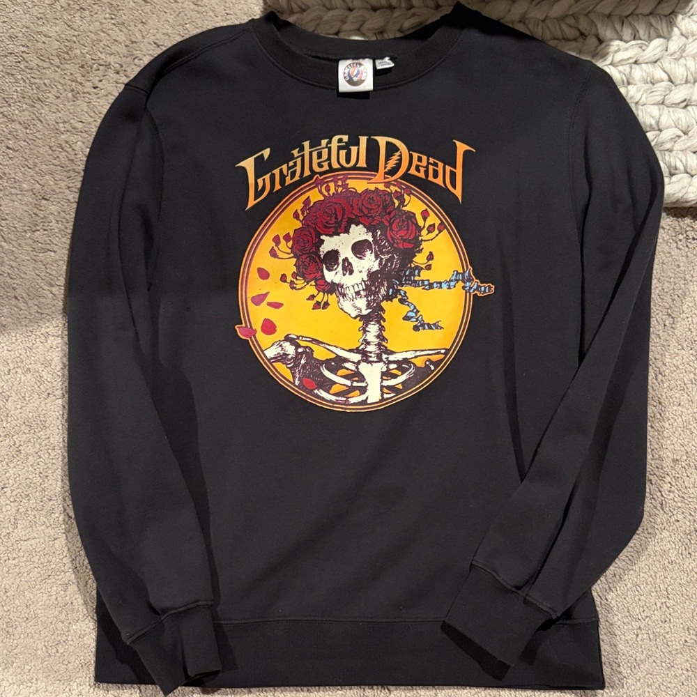Grateful Dead Black and Yellow Crewneck Sweater
